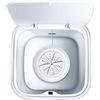 watera Ultrasuoni Turbo 10L Rullo Elettrico Automatico Mini Lavatrice Strumento di Lavaggio Rapido Portatile (Macaron Bianca)