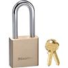Master Lock 576EURDLH, lucchetto in ottone massiccio, a chiave, ideale per mettere in sicurezza portoni e capanni per gli attrezzi, 98 x 44 x 20 mm