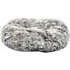 Bobby Canifrance Bobby Poilu - Cuscino per Cani Extra soffice in Peluche, Ciambella Antiscivolo per Cani e Gatti Taglia Media, Lavabile in Lavatrice, nero/bianco, 88x58x20 cm