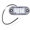 Akozon Luce di posizione laterale 4X 2 LED Rimorchio Luce di posizione laterale per roulotte Lampada di ingombro impermeabile 12V 24V per camion auto auto(bianca)