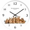 FLEXISTYLE Orologio da Parete Moderno per Bambini Conigli, 30cm, Silenzioso, Vetro Acrilico, Fatto in UE