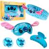 Disney Stitch Maschera Occhi Freddo, Bellezza Accessori Set - Regalo Donna (Blu)