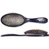 SHE Spazzola per Extension Capelli con Setole Naturali e Base Ovale Blu Fashion SHE
