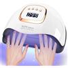 BEENLE Lampada UV LED per unghie 380W, lampada professionale per smalto gel con 81 perle, luce UV per unghie con 4 impostazioni del timer, essiccatore LED per la polimerizzazione dello smalto con sensore aut