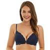 SHEKINI Reggiseno Senza Ferretto Comoda Brassiere Apertura Frontale Pizzo Sexy Scollo Profondo Triangolo Bralette Top Donna Intimo Reggiseni Schiena Scoperta con Imbottito Rimovibile