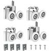 Hevysuo 4 Pcs Rotelle per Porta Della Doccia,Metallo Diametro 23 mm Rotelline per Box Doccia Scorrevoli,per Porte 4-6 mm per Ricambio e Fissaggio