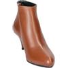 Le Serpentini Tronchetti in pelle con zip laterale e tacco 6 cm