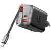 Mcdodo 67W Caricatore USB C con Cavo USB C Retrattile, Alimentatore USB C GaN Caricatore Veloce 3-Port 67W GaN Caricatore USB C Rapido PD per iPhone 17 16 15, MacBook Pro, Xiaomi, Pixel