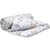 Medi Partners Coperta per Neonata Copertina Neonato per lettino - 100% Cotone 75x100cm naturale Blanket Neonati Invernale Estate Bifacciale Carrozzina Bambino (Radura con Minky grigio)