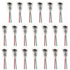 Jubaopen 20pcs E10 Lampade Holder Portalampada a Attacco con Filo Piccole Portalampada Socket Filo Lampade Zoccolo di Base in Rame e ABS per Accessori Elettrico Esperimento Laboratorio Casa Led