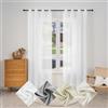 WOLTU Tenda con Occhielli Effetto Lino, Oscurante Opaca, Tenda Termica Semitrasparente Moderna, per Soggiorno Camera da Letto, 135 x 245cm, Bianco