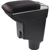 YJYWZH Bracciolo per Toyota Yaris Hybrid 2015-2024 con USB e Portabicchieri | 6 Porte USB e 1 USB-C, Portabicchieri, Doppio vano portaoggetti, Bracciolo centrale, Pelle PU, Base specifica per veicolo