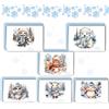 FiveMileBro 12 biglietti di Natale pieghevoli con buste, set di cartoline formato A6, ad acquerello, serie di animali della foresta, con auguri di Natale, per la famiglia e gli amici (tedesco)