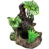 NUZAMAS Ornamenti paesaggistici per acquario, piante d'acquario, decorazioni per acquario, grotta nascosta, pianta artificiale in plastica, paesaggio acquatico per pesci rossi, bacini di serpente