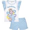 Disney Pigiama Bambina Frozen t-Shirt e Pantalone Corto Estivo in Cotone 6794