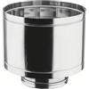 ALLINOX Comignolo a Botte Antivento e Antipioggia In Acciaio INOX Coibentato Terminale Canna Fumaria Doppia Parete Per Camino Con Base Tonda Stufa a Legna o Pellet (DN 80/130)