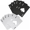 Tomotato 12 Pezzi Apribottiglie Poker, Asso di Picche Apribottiglie Piatto Birra in Acciaio Inox, Dimensione Carta di Credito, Apribottiglie Birra per Bar Festa Ristorante Casa, Nero & Argento
