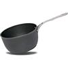 TVS ISPIRATA Casseruola Antiaderente in Alluminio Resistente ai Graffi Ø18cm, Made in Italy, fondo Alto Spessore in Acciaio, adatta all'Induzione Nero