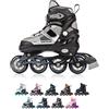 Meteor Pattini in Linea Bambini Gioventù Dimensione Regolabile Rollerblades Cuscinetti ABEC-7 Ruote PU (S, ROX Mint)