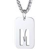FindChic Collana Con Ciondolo Con Piastrina Per Cani Con Lettere M Iniziali Per Uomo Donna Collana Con Piastrina Con Monogramma Per Alfabeto In Acciaio Inossidabile Con Targhette Personalizzate