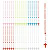DICOSMETIC 120 Pezzi 6 Colori Collana con Croce Luminosa - Rosario in Plastica Che Si Illumina al Buio - Collana a Y - Gioielli di Preghiera per Donne Uomini