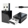 Abauoat USB Ricevitore Bluetooth Trasmettitore per TV Adattatore Chiavetta BT5.0 con 3.5mm AUX per PC/Cuffie/Altoparlanti/Autoradio/Stereo