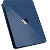 ZYB Custodia per 2022 2024 2025 MacBook Air 13,6 Pollici M4 A3240 M3 A3113 M2 A2681, Ultra Sottile Cover Protettiva Plastica Rigida, Cristallo Mezzanotte