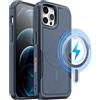 MOBESV Cover Magnetica per iPhone 12 PRO Max 6,7 Pollici, Custodia Compatibile con MagSafe, Cover Antiscivolo Opaca e Satinata, Blu Reale