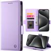 BaiFu per Motorola Moto E7 Plus Portafoglio Kickstand Scanalature magnetiche per Carte di Credito con Memoria per Motorola Moto E7 Plus Case-Purple
