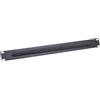 LogiLink Professional ORCEB1B - Pannello passacavo da 19 pollici, 1 U, colore nero RAL9005
