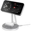 XLayer MagFix Pro 2 in 1 Stazione di ricarica Apple Wireless Charger I Standby I Magsafe Compatibile I Magnetico I Caricatore I Ricarica Rapida Wireless di iPhone 16 15/14/13/12/11 Pro Max Plus,