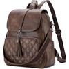 VX VONXURY Zaino Donna, PU Pelle Zainetto Antifurto Vintage Borsa Donna con Tracolla Staccabile per Lavoro Viaggio Scuola