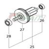 Makita INDOTTO PER DHS680 SEGA CIRCOLARE 165MM MAKITA 519359-9
