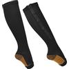 Dioche Calze a Compressione con Cerniera Calze in Nylon Morbido Lavabili Riutilizzabili Open Toe Calze Modellanti per Donna Calze a Compressione con Maniche a Compressione con Cerniera e Polpaccio(L XL Nero)