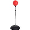 HOMCOM Punching Ball da Terra ad Altezza Regolabile con Guantoni da Boxe e Base Riempibile, 43x43x126-144 cm, Rosso