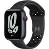 Apple Watch Nike Series 7 Alluminio 45 mm (2021) | GPS + Cellular | Mezzanotte | Cinturino Sport nero
