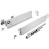 GTV - Modern Box Pro guide per cassetti I L = 450 mm H = 84 mm I Bianco I Cassetto con chiusura silenziosa I Sincronizzazione del percorso delle guide I Carico fino a 40 kg I PB-MBPRO-KPL450A1
