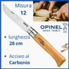 Opinel coltello pieghevole tascabile Opinel 12 carbonio grande caccia funghi multiuso e