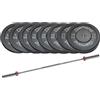 Diamond Set 130 kg Dischi bumper Diamond Professional foro 50 mm + bilanciere 220 cm olimpico