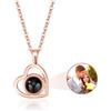 Easycosy Collana con Foto Personalizzata per Donne - Proiezione con Immagine all'interno, Gioielli a Cuore Personalizzati, Regali per Lei, Moglie, Mamme, Regalo Donna Compleanno Anniversari