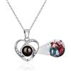 Easycosy Collana con Foto Personalizzata per Donne - Proiezione con Immagine all'interno, Gioielli a Cuore Personalizzati, Regali per Lei, Moglie, Mamme, Regalo Donna Compleanno Anniversari