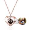 Easycosy Collana con Foto Personalizzata per Donne - Proiezione con Immagine all'interno, Gioielli a Cuore Personalizzati, Regali per Lei, Moglie, Mamme, Regalo Donna Compleanno Anniversari
