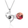 Easycosy Collana con Foto Personalizzata per Donne - Proiezione con Immagine all'interno, Gioielli a Cuore Personalizzati, Regali per Lei, Moglie, Mamme, Regalo Donna Compleanno Anniversari