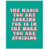 Artery8 Dipen Parmar Magic Work Avoiding Pink Green Quote Living Room Large Wall Art Poster Print Thick Paper 18X24 Inch