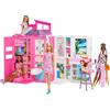 Barbie - Loft Casa delle Vacanze, Plyaset con Bambola Bionda Inclusa e 4 Aree di Gioco, 11 Accessori e Tante Stanze Arredate, Giocattolo per Bambini, 3+ Anni, Hjr77