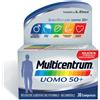 Multicentrum Uomo 50+ Integratore Vitamine Minerali Vitamina C B6 Zinco, 30 Cpr