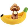 ITODA Simpatica cuccia per gatti a banana, morbida e calda cuccia per cani