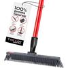 Tyroler Bright Tools Tyroler Scopa in Silicone per Pavimenti Giapponese | Testa di 30 cm per Scopa Silicone Pavimenti | Manico Antiruggine di 140 cm in Acciaio Inox e Resistente alla Ruggine