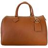 FrasiBags Borsa Bauletto Donna in Pelle, Borsa a Mano Donna Bauletto, Borsa Vera Pelle, Borsa Donna, Borsa in Pelle, Borsa Moda, Borsa Grande Donna Made in Italy (Cuoio)