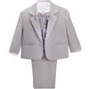Lito Angels Completo Elegante per Bambino Bimbo, Smoking per Matrimonio Cerimonia, Taglia 2-3 Anni, Grigio(Etichetta Numero 03)